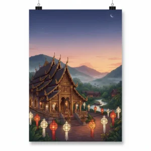 Hình ảnh đại diện bài viết thể hiện vẻ đẹp thanh bình của Chiang Mai dịp lễ hội.