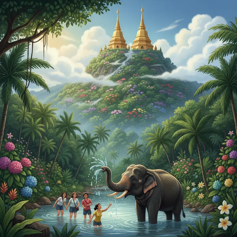 Sự đối lập giữa sự náo nhiệt của Bangkok và vẻ bình yên của Chiang Mai.