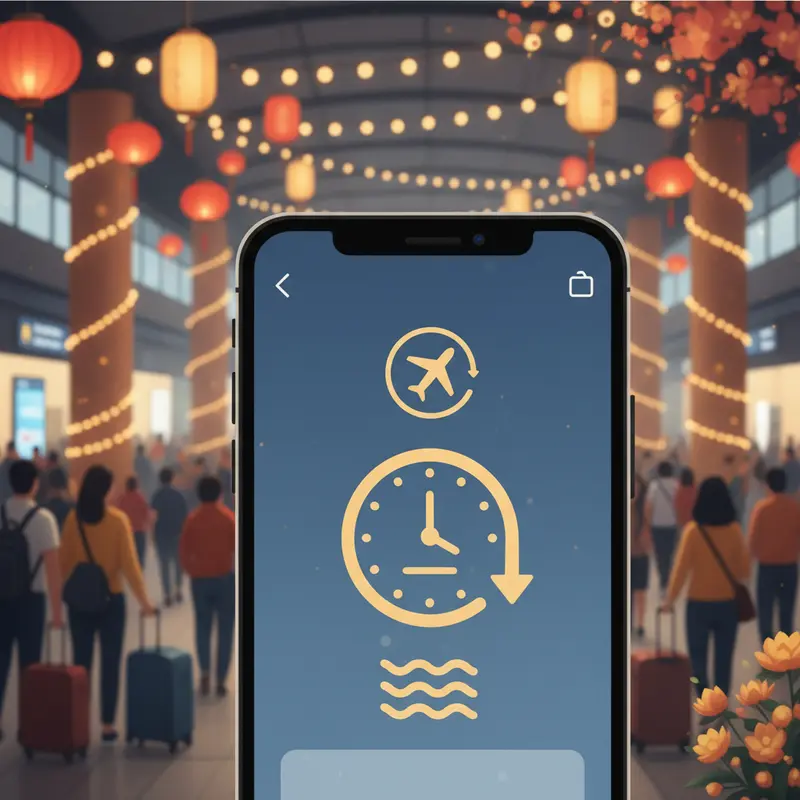 Luôn kiểm tra ứng dụng di động để cập nhật trạng thái chuyến bay nhanh nhất.