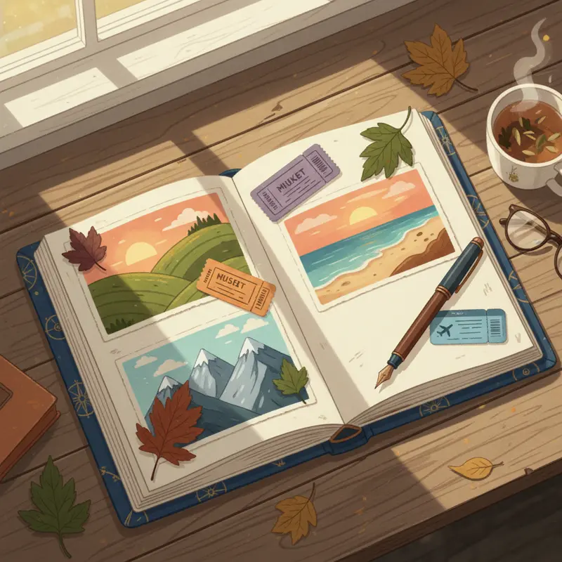 Viết nhật ký và xác định tâm thế tích cực trước chuyến đi.