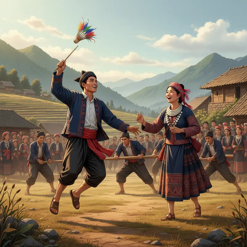 Không gian lễ hội Gầu Tào giữa thiên nhiên hùng vĩ của Hà Giang.