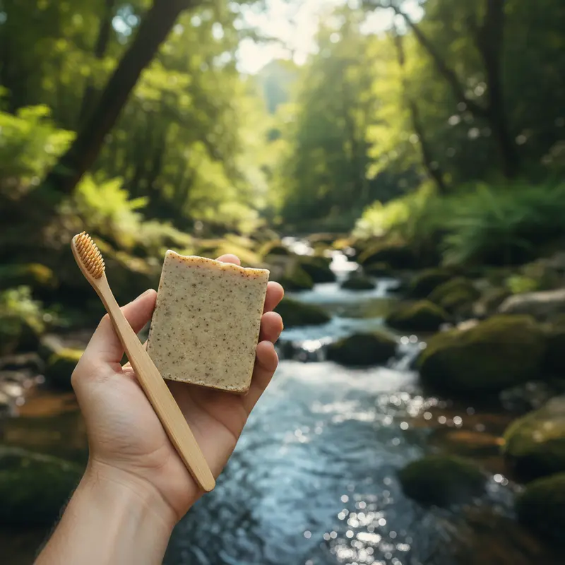 Bước chân leo núi cẩn trọng trên đường mòn tự nhiên.